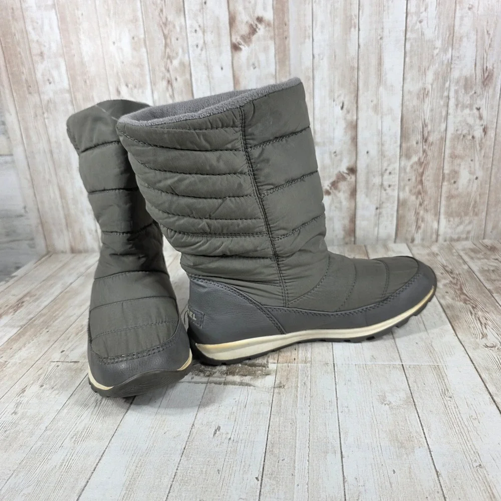 Sorel Women's Waterproof Puffer Snow Boots‎ Gray Size 7